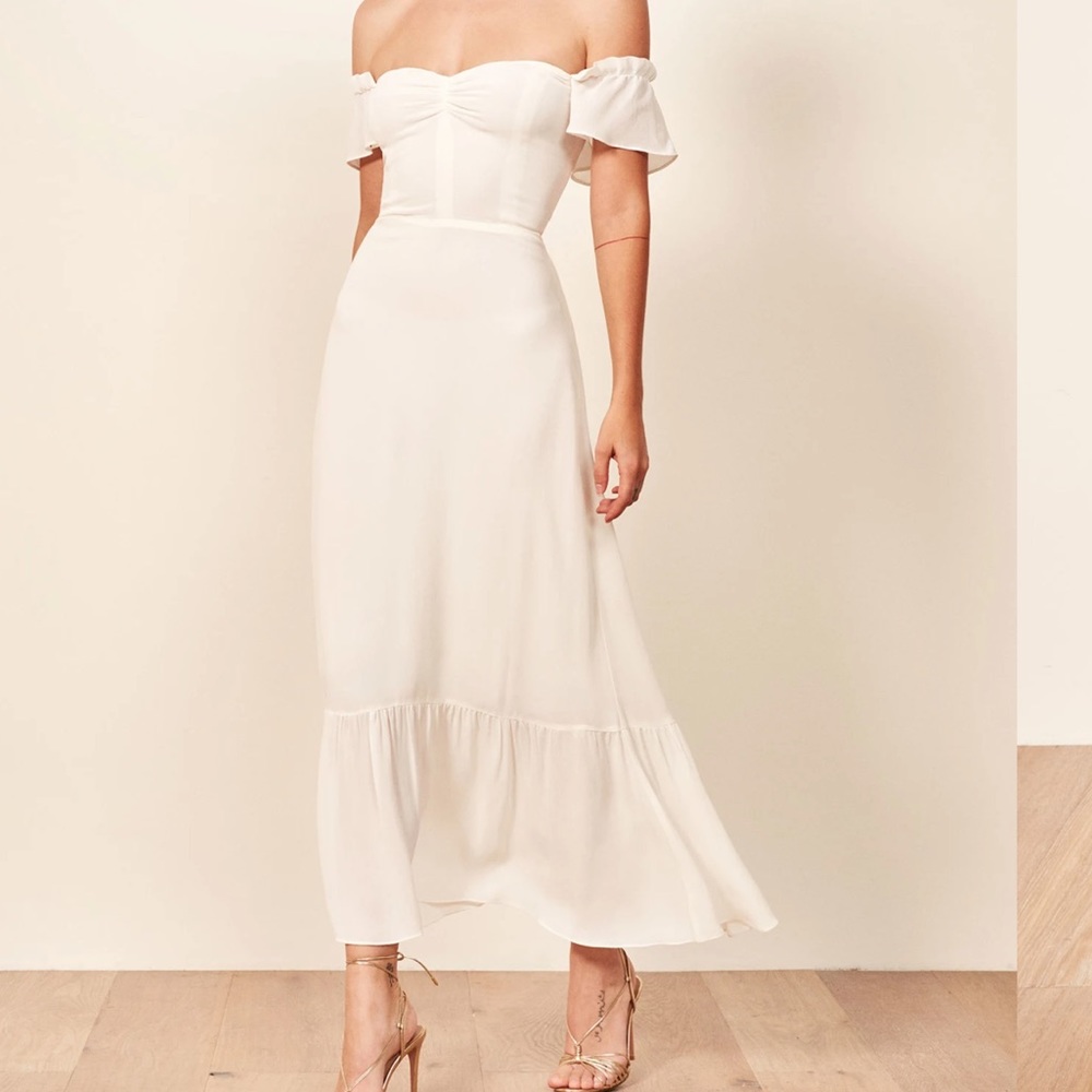 Reformation White “Butterfly Dress” in size 8